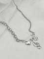 thumb Vintage Sterling Silver With Platinum Plated Fashion Irregular Necklaces 3