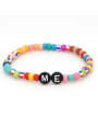thumb Stainless steel MGB  Bead Multi Color Letter Bohemia Stretch Bracelet 3