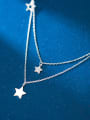 thumb 925 Sterling Silver With Cubic Zirconia  Fashion Star Multi Strand Necklaces 0