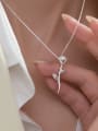 thumb 925 Sterling Silver Flower Minimalist Necklace 1