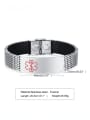 thumb Stainless steel Leather Geometric Hip Hop Bracelet 2