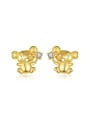 thumb 925 Sterling Silver With Gold Plated Fashion Mouse Stud Earrings 0