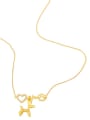 thumb Brass Cubic Zirconia Heart Cute Necklace 3