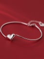 thumb 925 Sterling Silver Heart Minimalist Bracelet 2