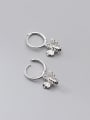 thumb 925 Sterling Silver Bee Hip Hop Huggie Earring 4