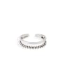 thumb 925 Sterling Silver Irregular  Round bead Vintage Stackable Ring 0