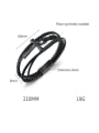 thumb Titanium Steel Artificial Leather Weave Minimalist Strand Bracelet 4