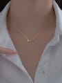 thumb 925 Sterling Silver Cubic Zirconia Heart Minimalist  Letter Love Necklace 1