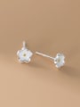 thumb 925 Sterling Silver Enamel Flower Dainty Stud Earring 3