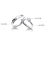 thumb 925 Sterling Silver Cubic Zirconia  Round Minimalist Free Size Ring 2