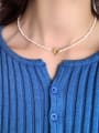 thumb 925 Sterling Silver Freshwater Pearl Geometric Vintage Necklace 2
