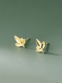 thumb 925 Sterling Silver Leaf Minimalist Stud Earring 2