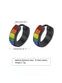 thumb Stainless steel Multi Color Enamel Geometric Minimalist Earring (Single-Only One) 2