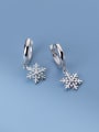 thumb 925 Sterling Silver Cubic Zirconia Christmas Seris Dainty Huggie Earring 4
