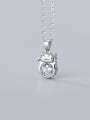 thumb 925 Sterling Silver Cubic Zirconia Cat Cute Necklace 2