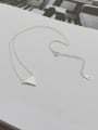 thumb 925 Sterling Silver Smooth Regular Triangle Chain  Necklace 0