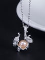thumb 925 Sterling Silver Freshwater Pearl Vintage Flower  Ring Earring Bangle And Necklace Set 2