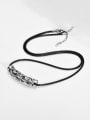 thumb Stainless steel Artificial Leather Geometric Hip Hop Necklace 0