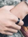 thumb Stainless steel Geometric Hip Hop Band Ring 1