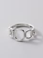 thumb 925 Sterling Silver  hollow Geometric Vintage Band Ring 1