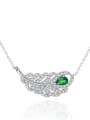 thumb Copper Cubic Zirconia Hollow Leaf Luxury Necklace 0
