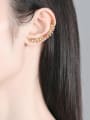 thumb Brass Cubic Zirconia Irregular Trend Stud Earring 1