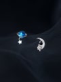 thumb 925 Sterling Silver Cubic Zirconia Enamel Star Minimalist Stud Earring 3