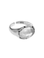 thumb 925 Sterling Silver Crystal Irregular Vintage Band Ring 4