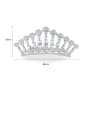 thumb Copper Cubic Zirconia Dainty Crown Hair Comb 1