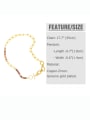thumb Brass Cubic Zirconia Geometric Hip Hop Asymmetrical  Chain Necklace 3