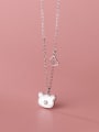 thumb 925 Sterling Silver Shell Bear Cute Necklace 0