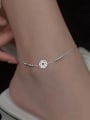 thumb 925 Sterling Silver Vintage  Coin  Anklet 1