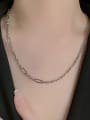 thumb 925 Sterling Silver Vintage Asymmetrical  Chain Necklace 1