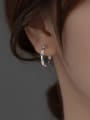 thumb 925 Sterling Silver Geometric Minimalist Hoop Earring 3