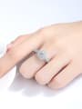thumb Copper Cubic Zirconia Round Dainty Band Ring 1
