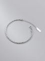thumb 925 Sterling Silver Irregular Minimalist Twist Chain  Bracelet 3