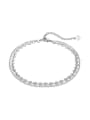 thumb 925 Sterling Silver Minimalist  Double Layer Round Anklet 2