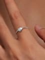 thumb 925 Sterling Silver Heart Minimalist Bead Ring 1