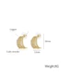 thumb Brass Cubic Zirconia Geometric Minimalist Multilayer Stud Earring 3