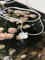 thumb 925 Sterling Silver Natural Stone Oval Vintage Necklace 3