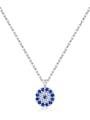 thumb 925 Sterling Silver Cubic Zirconia Evil Eye Dainty Necklace 4