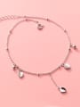 thumb 925 Sterling Silver  Heart Minimalist Anklet 0
