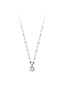 thumb 925 Sterling Silver Cubic Zirconia Round Minimalist Necklace 3
