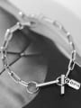 thumb 925 Sterling Silver  Vintage Hollow Chain Link Bracelet 0