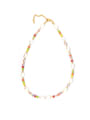 thumb Freshwater Pearl Multi Color Glass beads  Bohemia Necklace 3