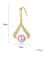 thumb 925 Sterling Silver Freshwater Pearl White Geometric Trend Drop Earring 4