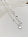 thumb Titanium Steel Saltwater Pearl Letter Minimalist Necklace 2
