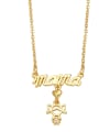 thumb Brass Cubic Zirconia Boy Cute Letter Necklace 3