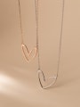 thumb 925 Sterling Silver Hollow Heart Minimalist Necklace 3