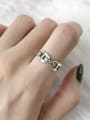 thumb 925 Sterling Silver Letter-H Vintage Geeky Ring 0